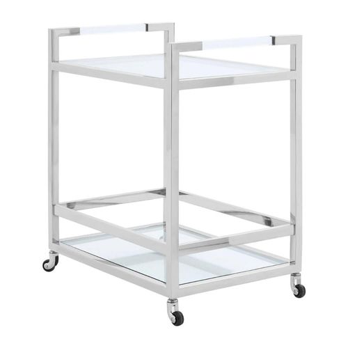 Vogue Glass and Chrome Butler Trolley