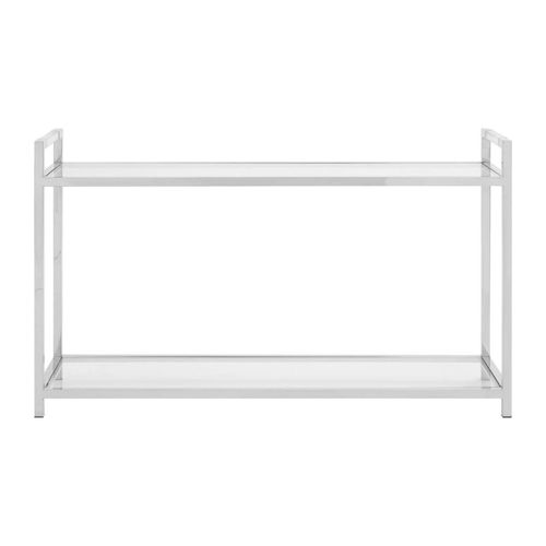 Vogue Glass and Chrome Console Table