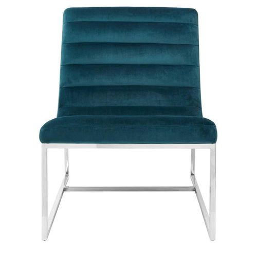 Vogue Teal Velvet Fabric Cocktail Chair