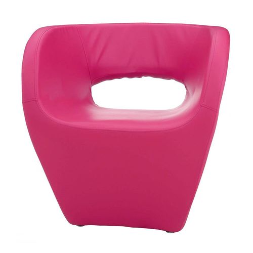 Aldo Hot Pink Faux Leather Armchair