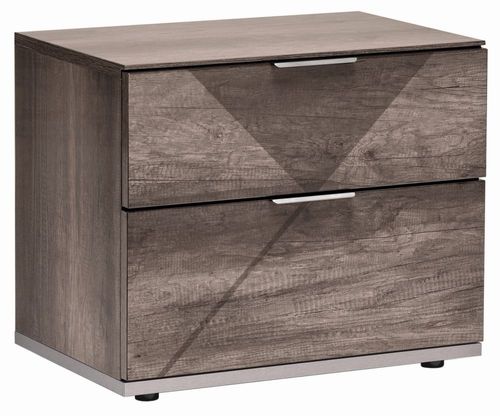Alf Italia Favignana Rim Oak 2 Drawer Bedside Cabinet