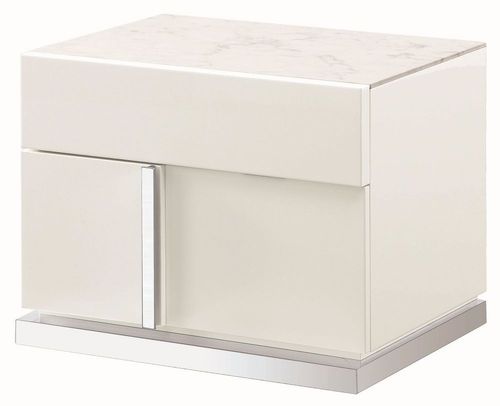 Alf Italia Canova White Gloss Bedside Cabinet - RHF