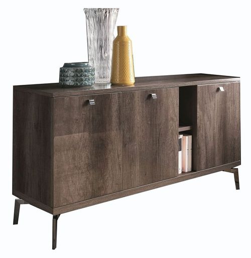 Alf Italia Matera Wood Grain Gloss 3 Door Medium Sideboard