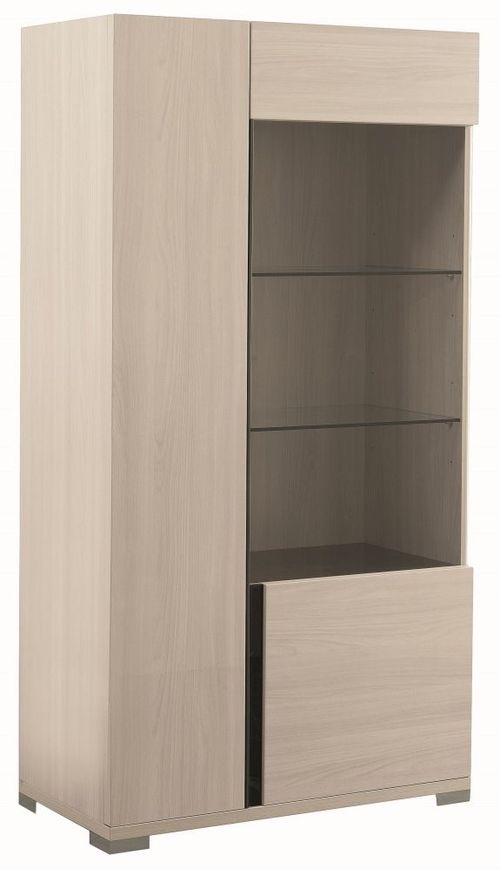 Alf Italia Teodora Cream Gloss 2 Door Display Cabinet