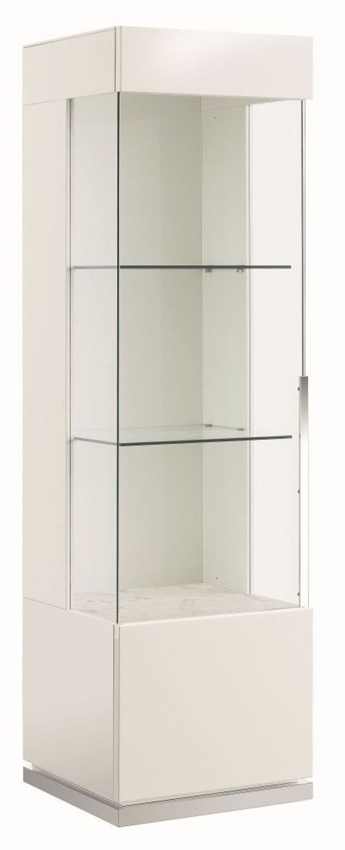 Alf Italia Canova White Gloss 1 Door Display Cabinet - LHF