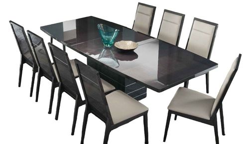 Alf Italia Versilia Black 8-10 Seater Extending Dining Set with Chairs
