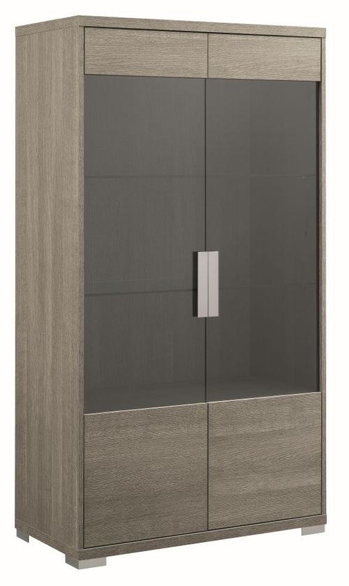 Alf Italia Tivoli Grey Wood 2 Door Display Cabinet