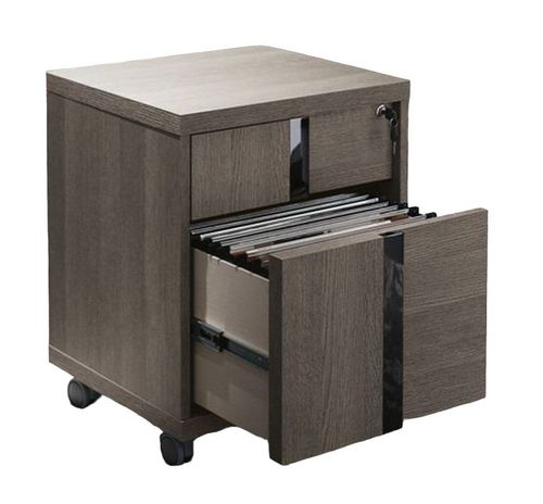 Alf Italia Tivoli Grey Wood Filing Cabinet on Wheels