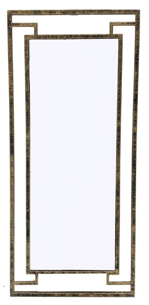 Mindy Brownes Imogen Antique Gold Rectangular Wall Mirror - 41cm x 91cm