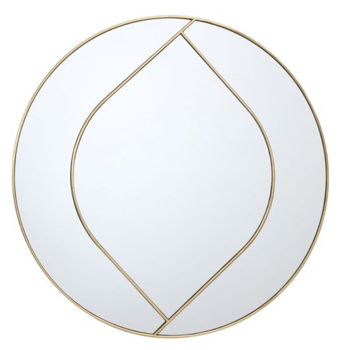 Mindy Brownes Bianca Brass Round Mirror - Dia 90cm
