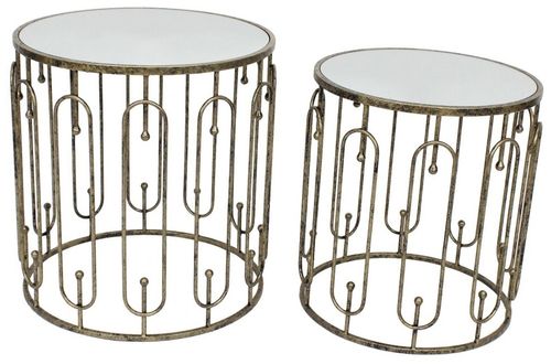 Mindy Brownes Estela Antique Gold Side Table (Set of 2)
