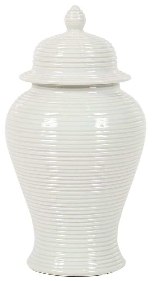 Mindy Brownes Nina White 10Inch Ginger Jar (Set of 2)