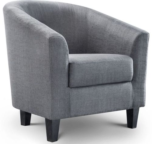 Hugo Grey Fabric Tub Chair