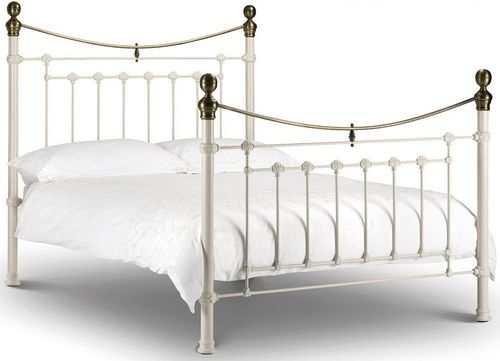 Victoria White Metal Frame Bed - Sizes Available