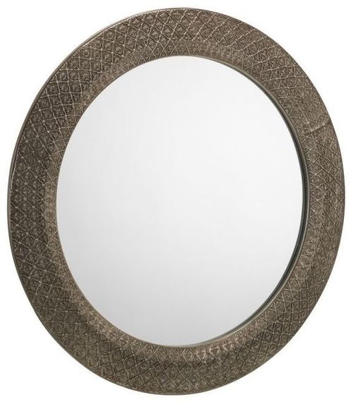Cadence Pewter Round Wall Mirror