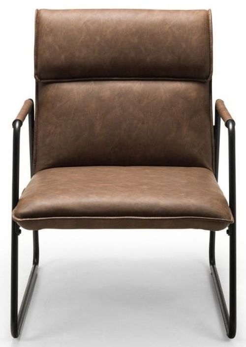 Gramercy Brown Leather Accent Chair