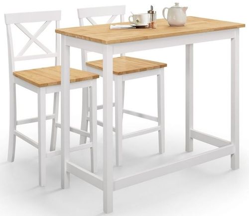 Marlow Ivory Painted Bar Set with 2 Stools