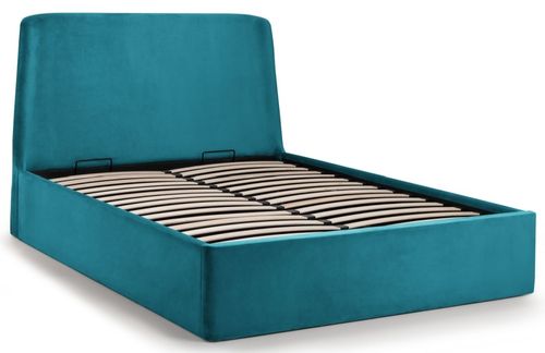Frida Teal Fabric Storage Ottoman Bed - Sizes Available