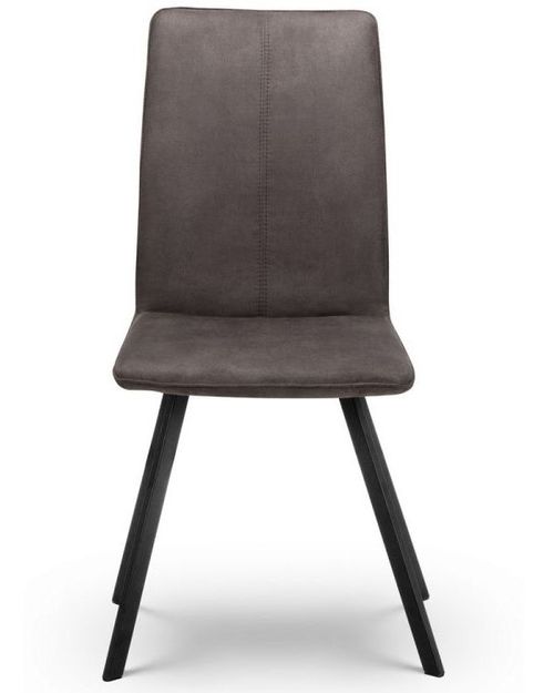 2 x Monroe Grey Fabric Dining Chair