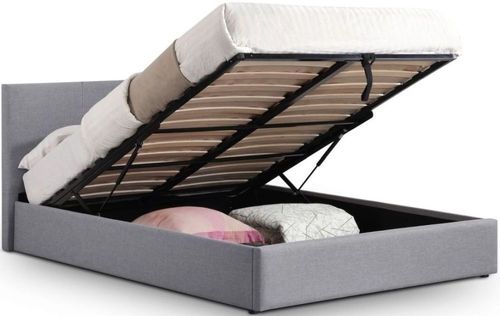Rialto Grey Fabric Ottoman Storage Bed - Sizes Available