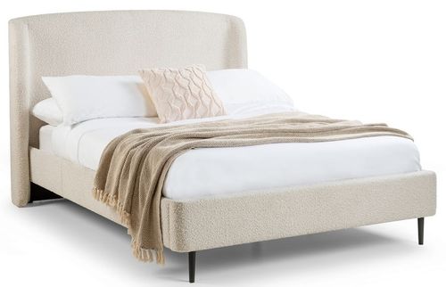 Eden Ivory Boucle Fabric Bed - Sizes Available