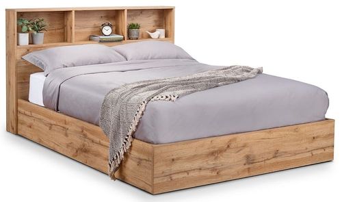 Bali Oak Ottoman Storage Bed - Sizes Available