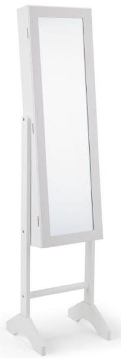 Prima White 1 Door Jewellery Mirror