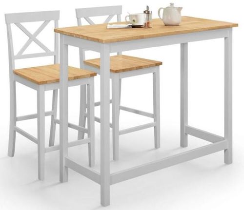 Marlow Grey Bar Set with 2 Stools