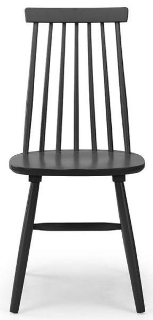 2 x Alassio Black Spindle Back Dining Chair