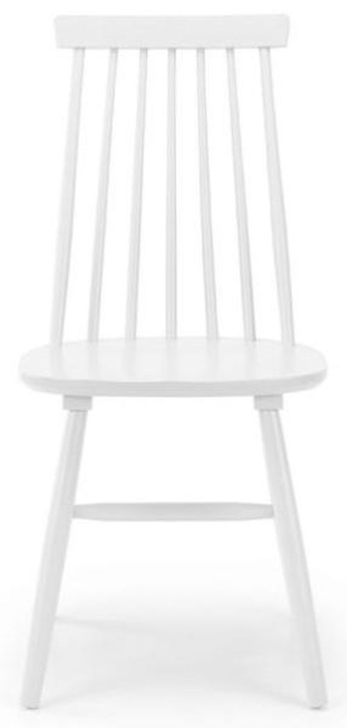 2 x Alassio White Spindle Back Dining Chair