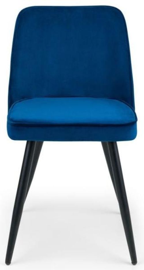 2 x Burgess Blue Fabric Dining Chair