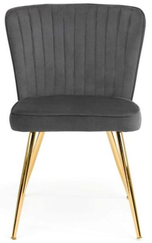 2 x Cannes Grey Fabric Dining Chair