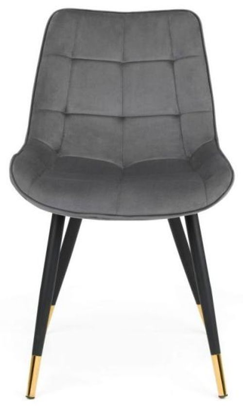2 x Hadid Grey Fabric Dining Chair