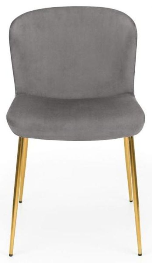2 x Harper Grey Fabric Dining Chair