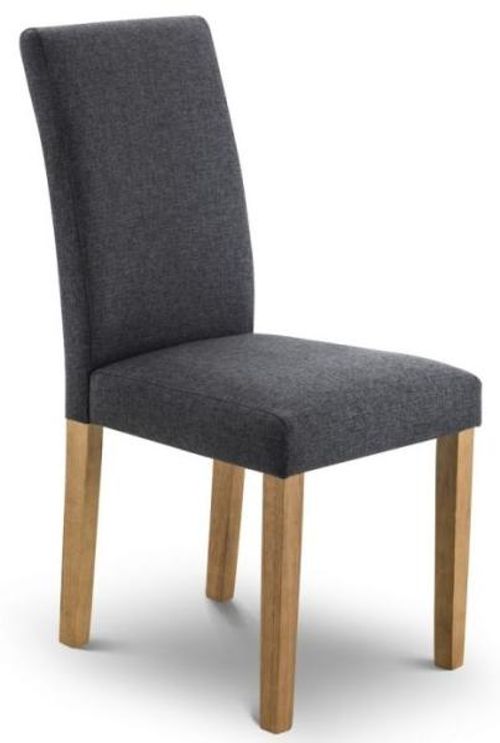 2 x Hastings Grey Fabric Dining Chair