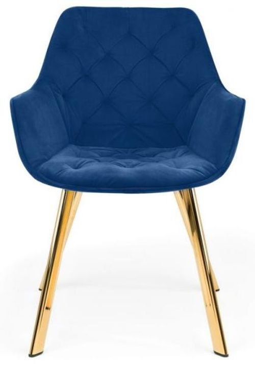2 x Lorenzo Blue Fabric Dining Chair