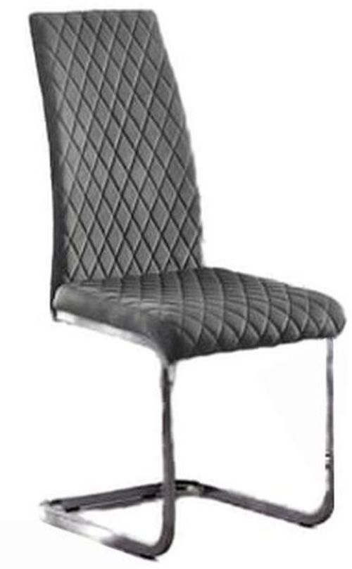 4 x Calabria Grey Fabric Cantilever Dining Chair