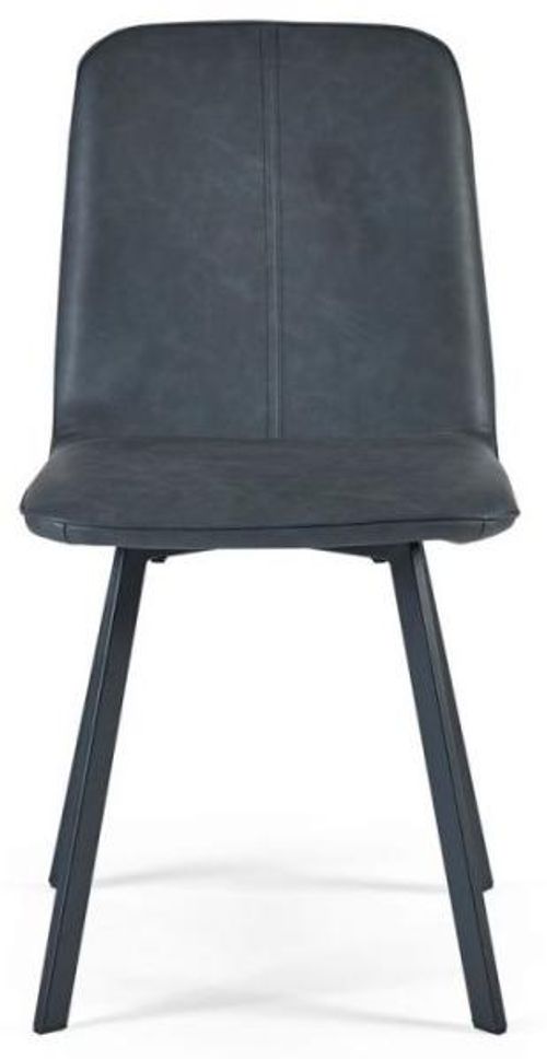 2 x Goya Black Faux Leather Dining Chair