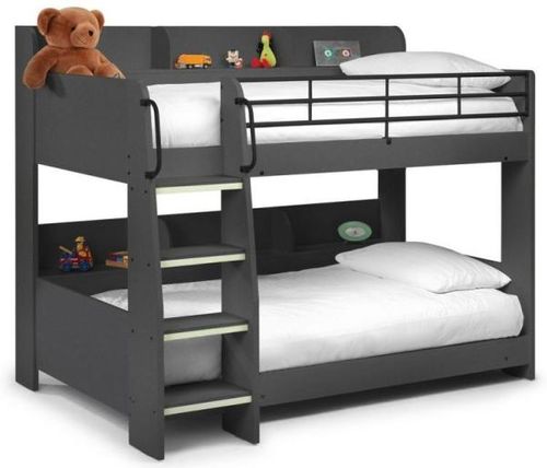 Domino Dark Grey Kids Bunk Bed