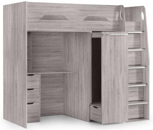 Pegasus Grey Oak Effect Highsleeper Bed