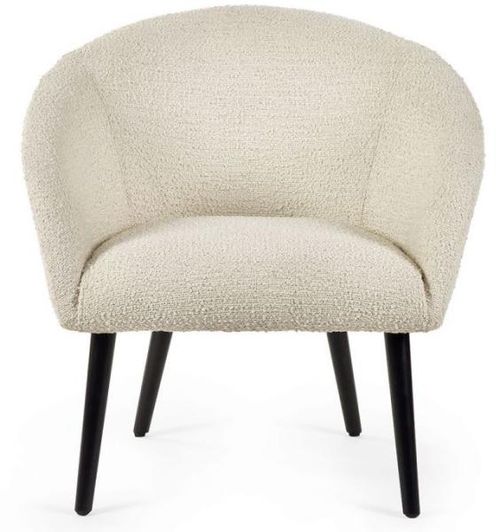 Amari Ivory Boucle Fabric Accent Chair