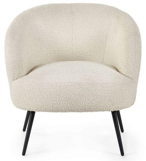 Gigi Ivory Boucle Fabric Accent Chair