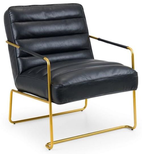 Giorgio Black Faux Leather Armchair