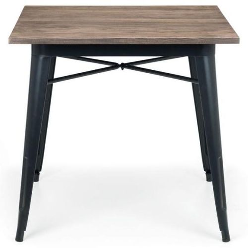 Grafton Elm Wood Industrial Square Bar Table