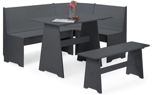 Newport Dark Grey 4 Seater Corner Dining Set