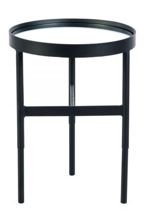 Franki Black Metal Round Lamp Table