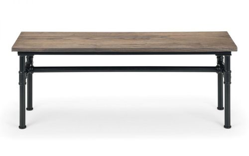 Carnegie Elm Wood Industrial Bench