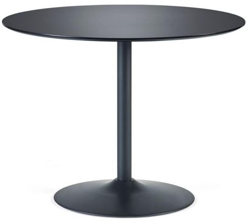 Nero Black 2 Seater Round Dining Table - 100cm