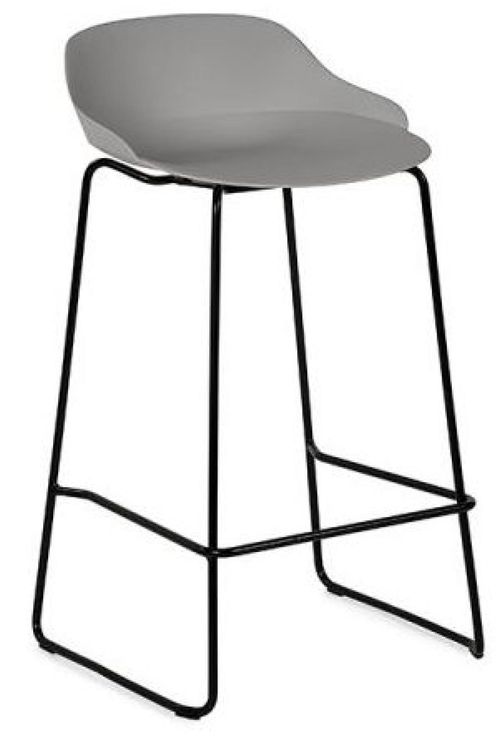 2 x Rocco Light Grey Plastic Barstool