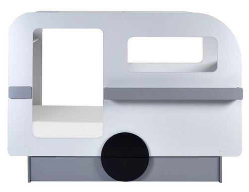 Tourer Grey and White Caravan Kids Bed